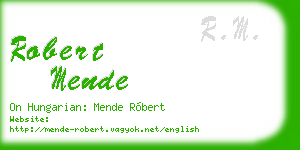 robert mende business card